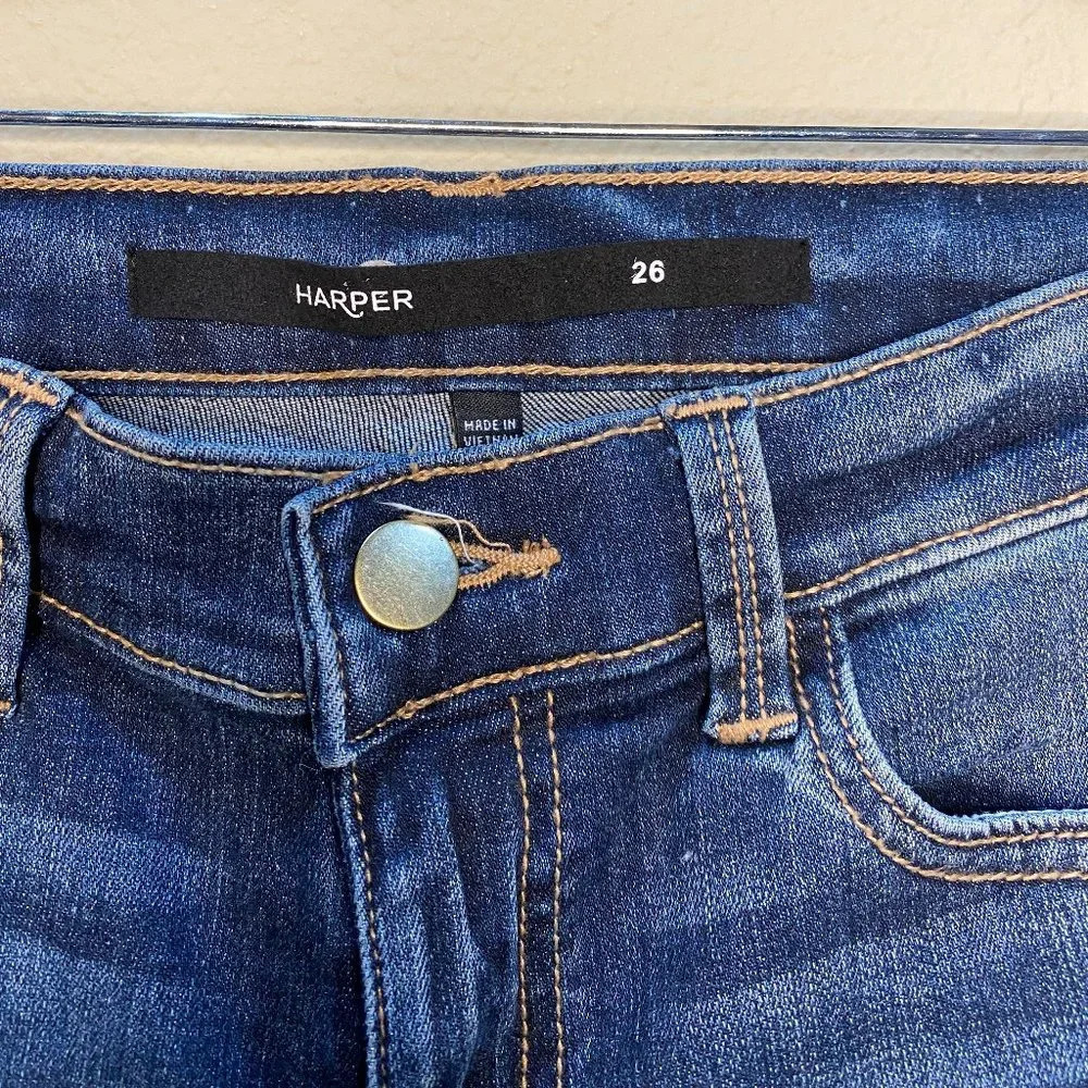 HARPER Pearl Studded Denim Jeans - 26 - Picture 4 of 5